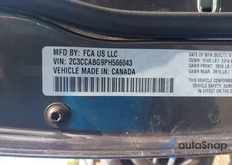 2023 Chrysler 300 300S из США, поврежденный, VIN 2C3CCABG9PH566043